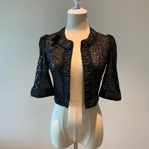Alannah Hill Jackets & Blazers - Alannah Hill Sequin Shrug Crop Cardigan